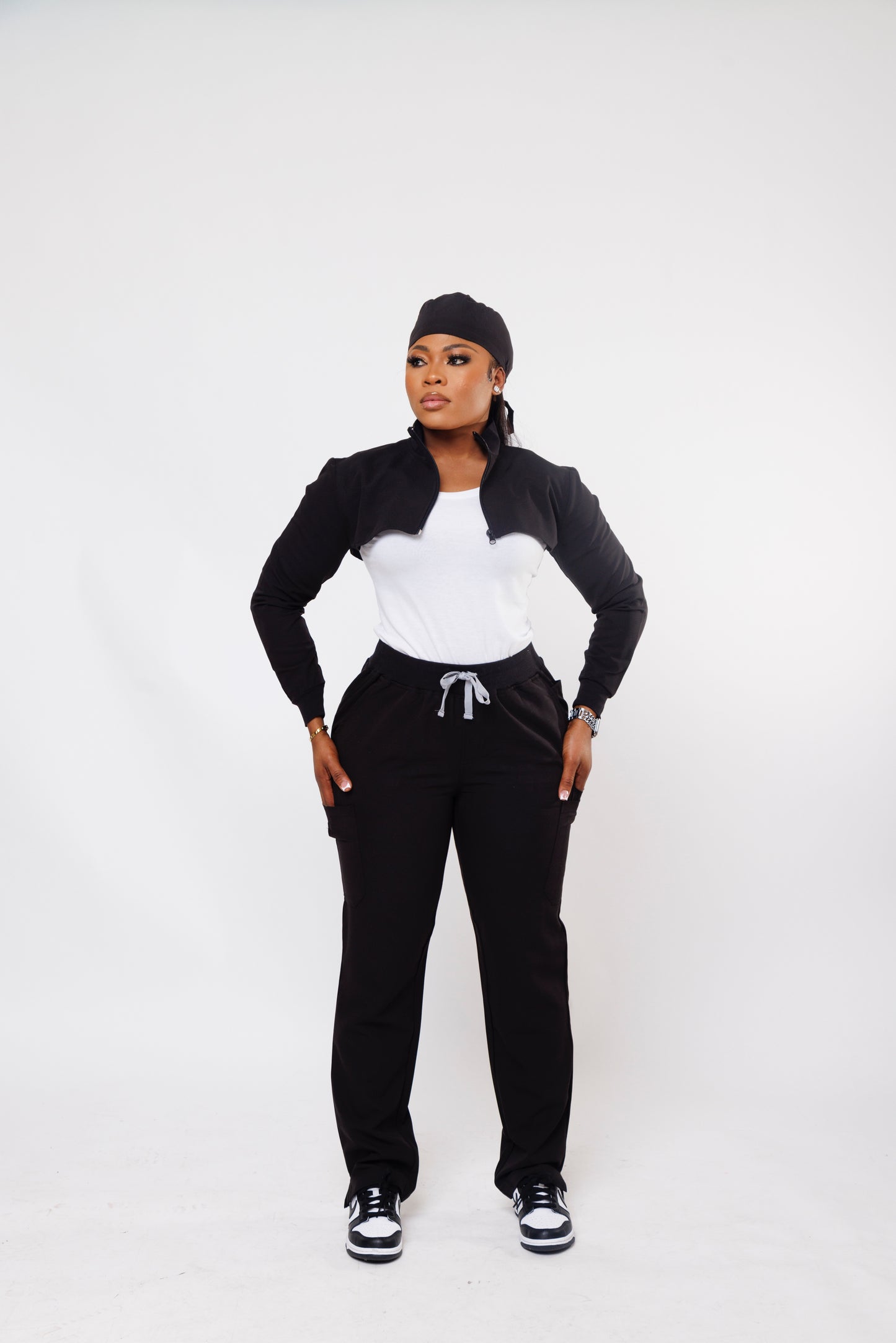 The Classic Boss Woman Slim Straight Cargo Scrub Pants